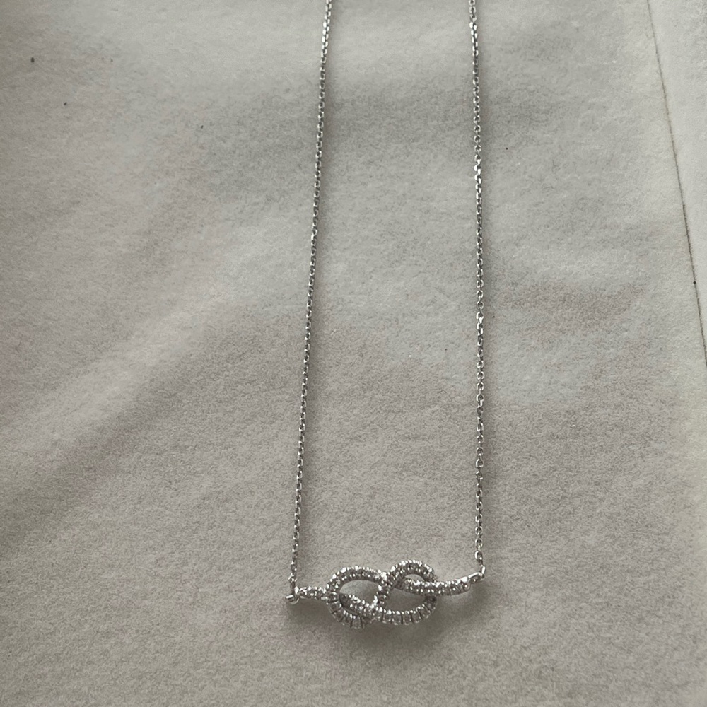 Infinity Love Knot Diamond Necklace